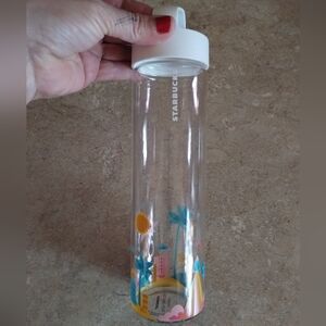 Starbucks '16 You Are Here FLORIDA 18 oz reusable glass water bottle